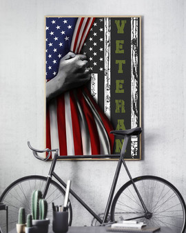 Veteran Inside American Poster Honor Veteran United State Memorial Day Military Home Decor