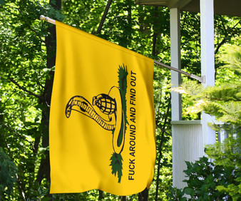 Fuck Around And Find Out Flag Don't Tread On Me Gadsden Flag Decorative For Wall Indoor Outdoor