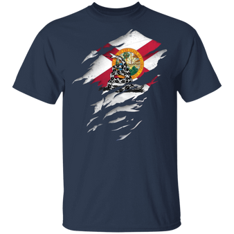 Rattlesnake Florida State Flag Shirt Patriotic Don't Tread On Me Shirt For Florida Resident