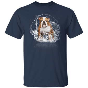 Bulldog Mirror Water Reflection T-Shirt Big Sister Gifts