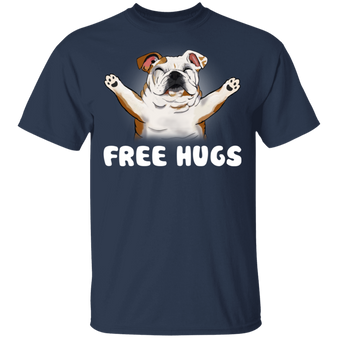 Bulldog Free Hugs T-Shirt Cute Gift For Bulldog Lovers