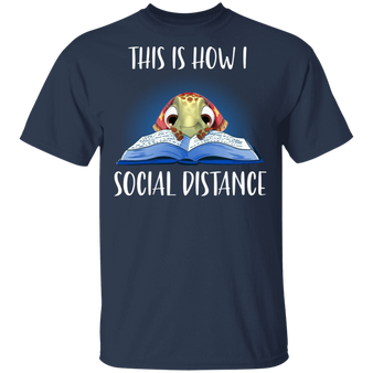 Turtle This Is How I Social Distance T-Shirt Funny Shirt Saying Cute X'mas Gift For Kids