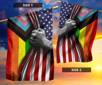 Gay Pride Rainbow American Flag Perfect For Showing Your Pride Community Support LGBT Flag