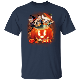 Cute Chihuahua Pumpkin Halloween T-Shirt Cute Halloween Costumes Best Friend Gifts