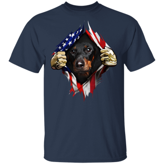 Dachshund Inside American Flag T-Shirt Fourth Of July Flag Patriotic Gift For Dachshund Lovers