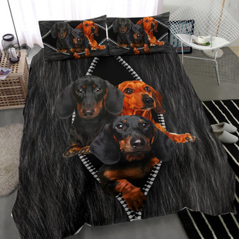 Cute Dachshund Animal Bedding Sets Dog 3D Printed Quilt Cover