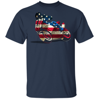 Men's Vintage American Flag T- Shirt Motorcycle Rider Biker Dad Gift