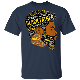 Black Fathers Hard Working Shirt Stepdad Fathers Day Gifts