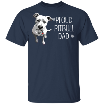 Proud Pitbull Dad T-Shirt Tattoos I Love Dad First Fathers Day Gifts
