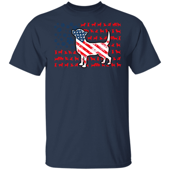 Chihuahua Shirt American Flag Dog T-Shirt 4th Of July