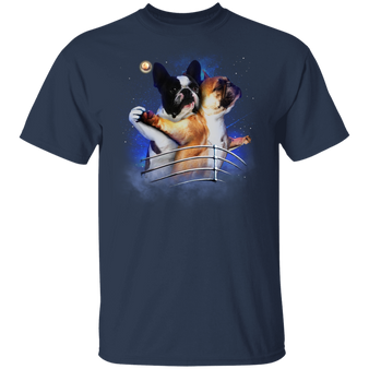 Titanic Dogs T-Shirt Design Print French Bulldog Lovers Shirts Cool