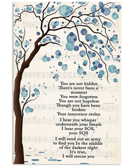 Rescue By Lauren Daigle Lyric Poster Christian Music Art Wall Decor