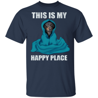 This Is My Happy Place Dachshund T-Shirt, Funny Dog Shirt
