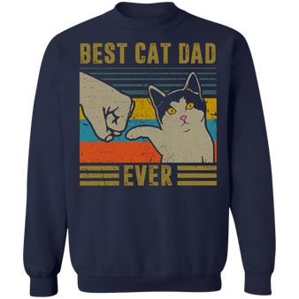 Vintage Best Cat Dad Ever Bump Funny Cat Dad Shirt