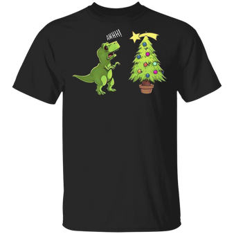 Christmas Tree And T-Rex T-Shirt Xmas Gifts For Friends