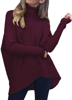 Women Turtleneck Long Sleeve Sweatshirt