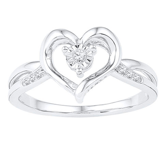 Sterling Silver Diamond Ring to Show Eternal Love