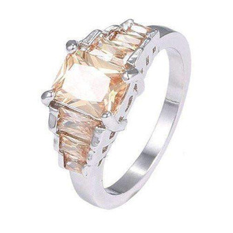 925 Sterling Silver Plated Cubic Zirconia Ring