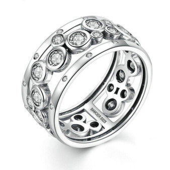925 Sterling Silver Reminiscent Ring With Clear Cubic Zirconia