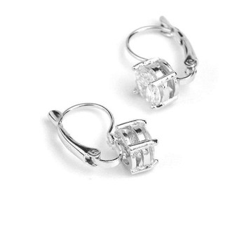 Charming Drop Earring with Cubic Zirconia Crystal - Silver Jewellery - Gift for Her