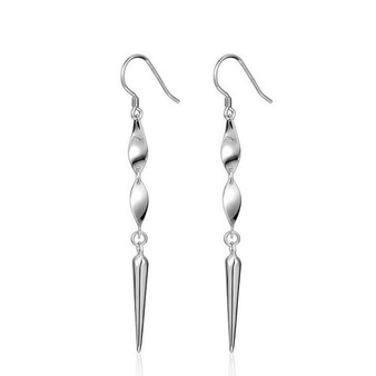 Sterling Silver Long Dangle Drop Earrings