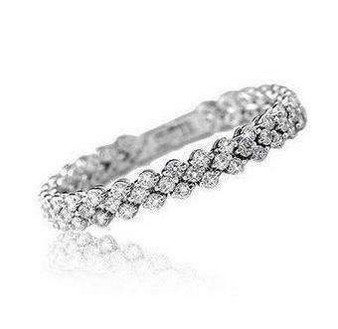 Zircon Crystal Sterling Silver Bracelet