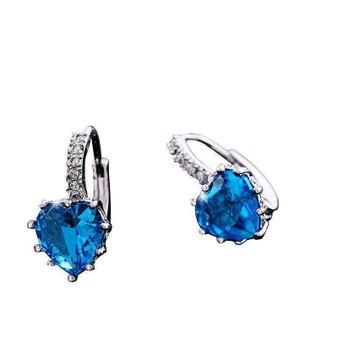 Superb Stud Earring with Cubic Zirconia Crystal- Silver Jewellery - Gift for Her