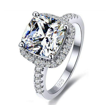 Sterling Silver Super Polished Cubic Zirconia Ring