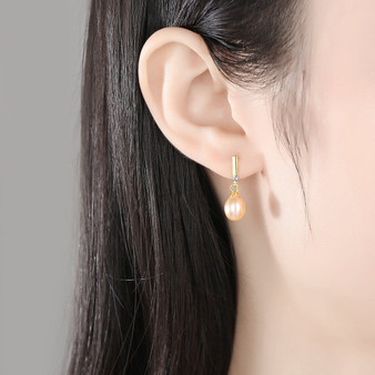 'Nerea' Pearl Earrings - 18K Gold & Sterling Silver