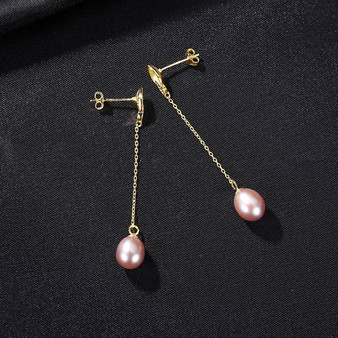 'Chiaretta' Pearl Earrings - 18K Gold & Sterling Silver