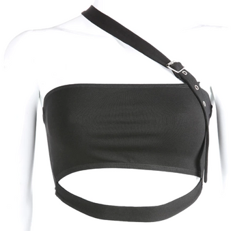 Over the Shoulder Strap Crop Top