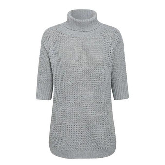 Half Sleeve Turtleneck Knitted Sweater