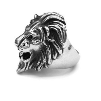 Silver Lion Ring