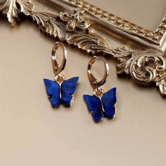 Blue Aspen Butterfly Earrings