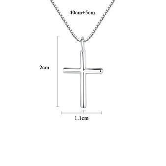 925 Silver Chain Cross Pendant Necklace Jewelry