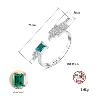 925 Sterling Silver Emerald Ring Jewelry
