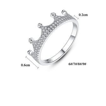 18K White Gold & Sterling Silver Crown 0.5ct Pavé Ring