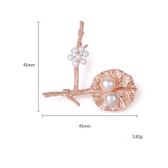 925 Sterling Silver Jewelry Natural Pearl Brooch