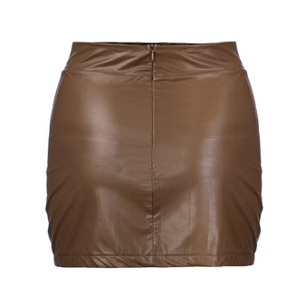 Sexy Leather High Waist Pencil Hip Short Mini Skirt