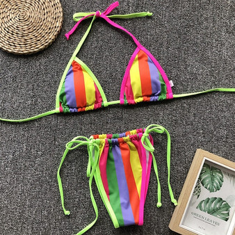 Sexy Beach Bright Bikini Two Piece Set