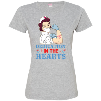 Short-Sleeve Womens T-Shirt Nurses In Heart