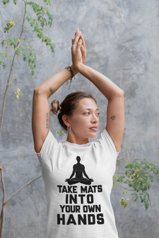 Short-Sleeve Womens T-Shirt Let's Do Yoga