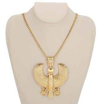 Egyptian Horus Falcon Ankh Pendant Necklace