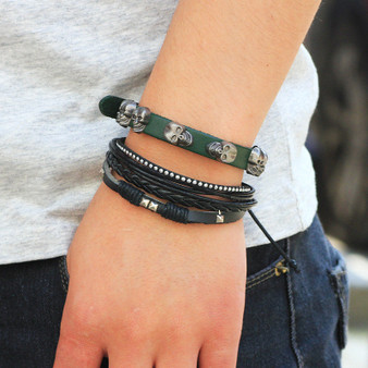 Skulls Multilayer Wrap Bracelet