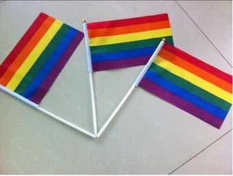 Small Rainbow Pride Flag - 100pcs