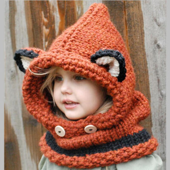 Handmade Fox Beanie Scarf