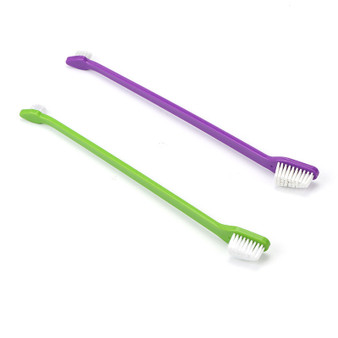 1pcs Long double-headed toothbrush for cats