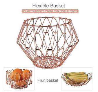 Collapsible Stainless Steel Wire Fruit Basket