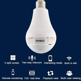 Panoramic Home Security IP Camera Bulb