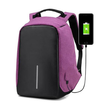 Anti-Theft USB Unisex Backpack